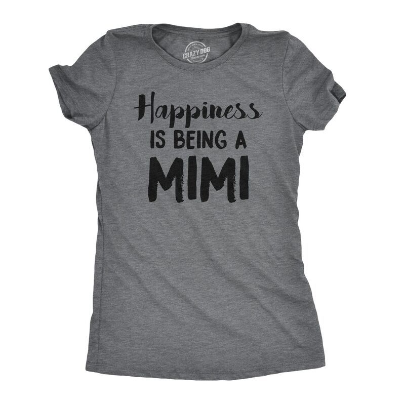 クレイジードッグ Tシャツ レディース トップス Crazy Dog TShirts Womens Happiness Is Being A Mimi T Shirt Cute Family Gran