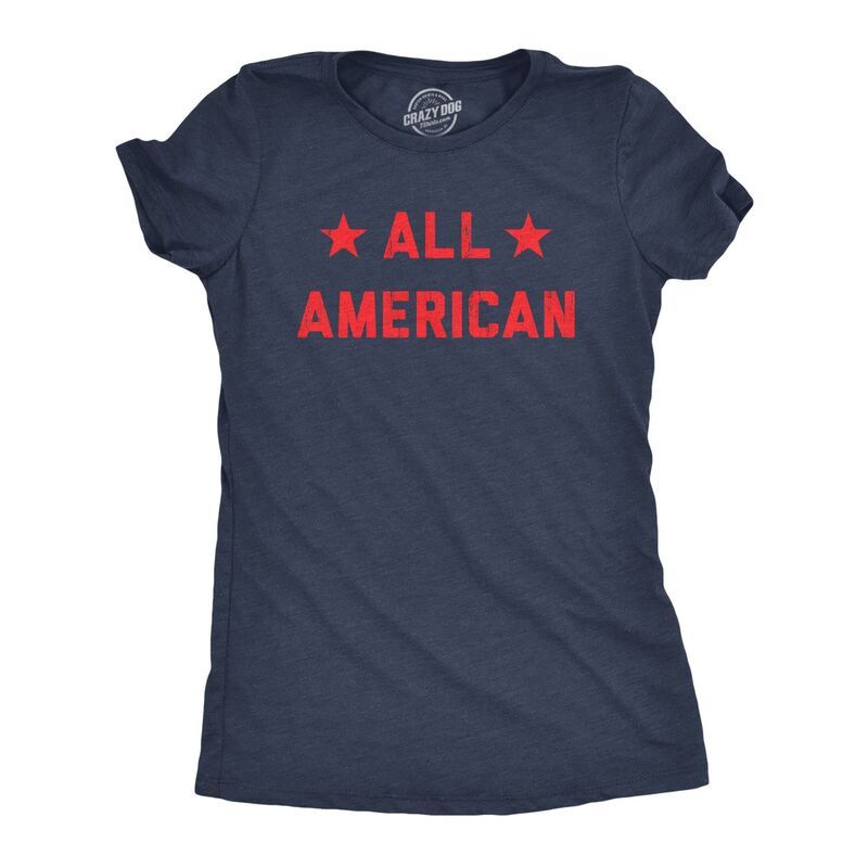クレイジードッグ Tシャツ レディース トップス グラフィック Crazy Dog TShirts Womens All American T Shirt Funny Cool Patriotic F