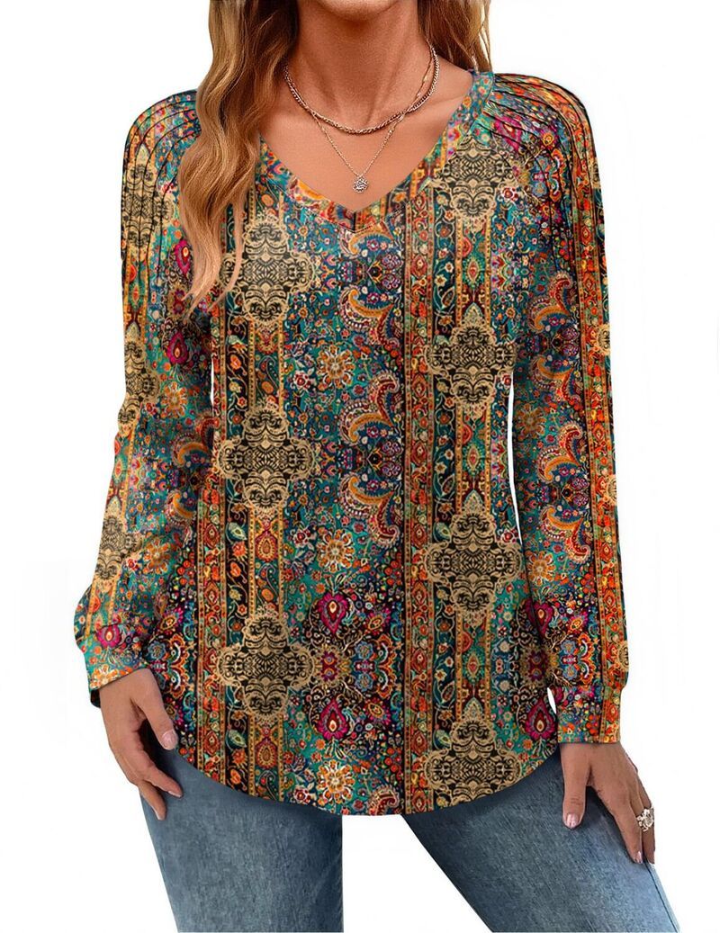 ジーグー レディース トップス Tシャツ Vネック プリーツ Zeagoo Womens Long Sleeve V Neck Pleated Tops Loose Tunic Shirts Tren