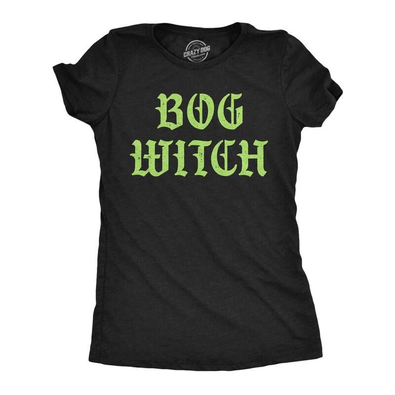クレイジードッグ Tシャツ レディース トップス グラフィック Crazy Dog TShirts Womens Funny T Shirts Bog Witch Sarcastic Hallowee