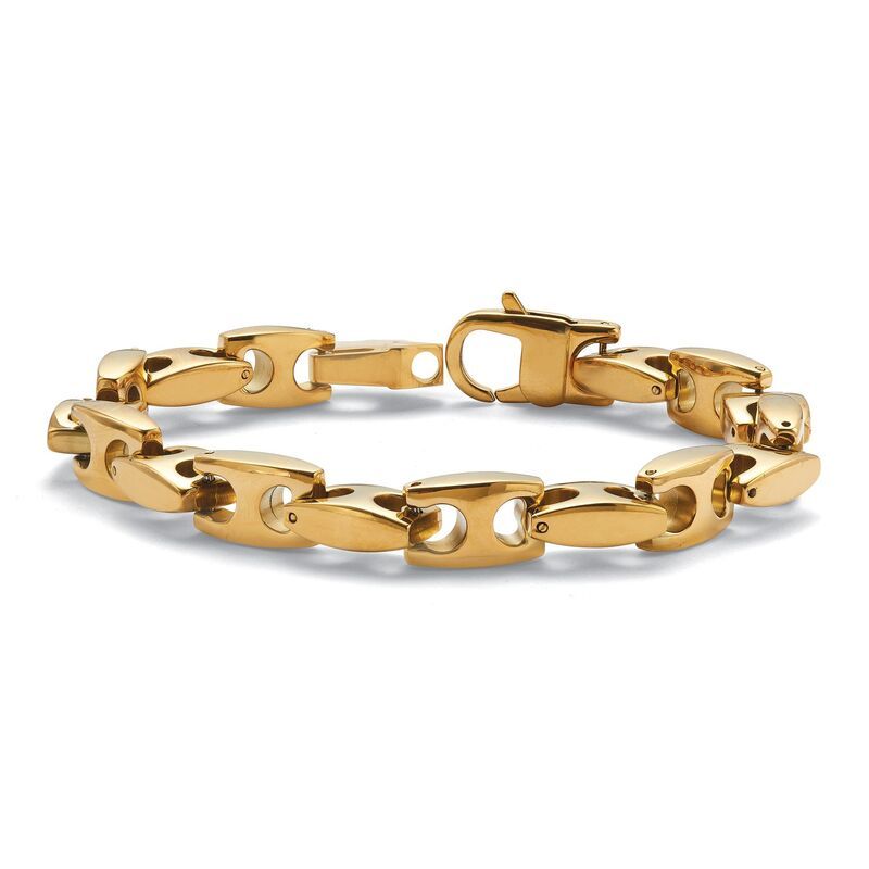 パームビーチジュエリー レディース アクセサリー ブレスレット・バングル・アンクレット Tシャツ PalmBeach Jewelry Mens Yellow Gold IonPlated Stainl