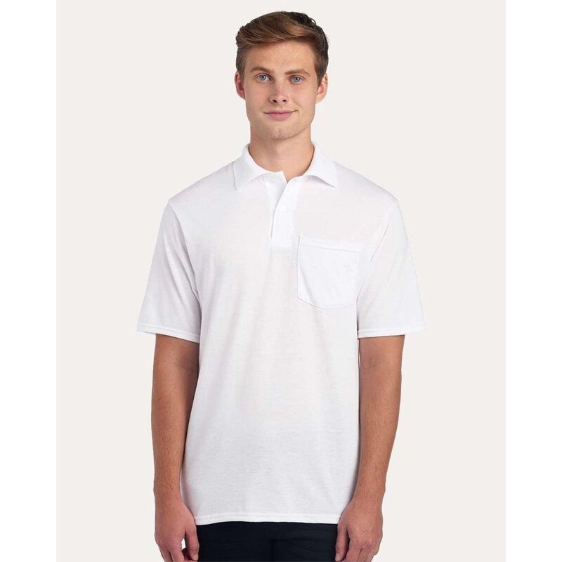 ジャージーズ レディース トップス Tシャツ ポロシャツ JERZEES DriPower Polo with Pocket White ホワイト