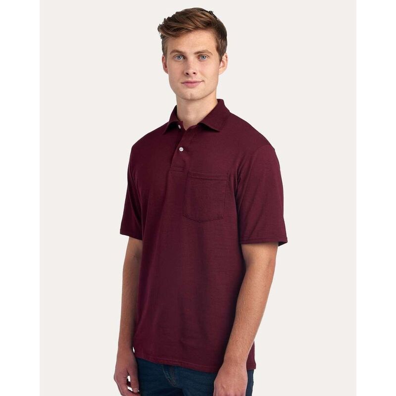 ジャージーズ レディース トップス Tシャツ ポロシャツ JERZEES DriPower Polo with Pocket Maroon マルーン