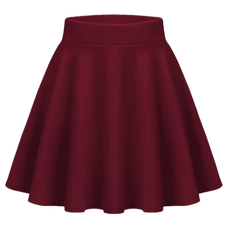 ジーグー レディース ボトムスカート ハイウエスト プリーツ ミニ Zeagoo Womens High Waist Pleated Mini Skirt Stretchy Flared Skirt