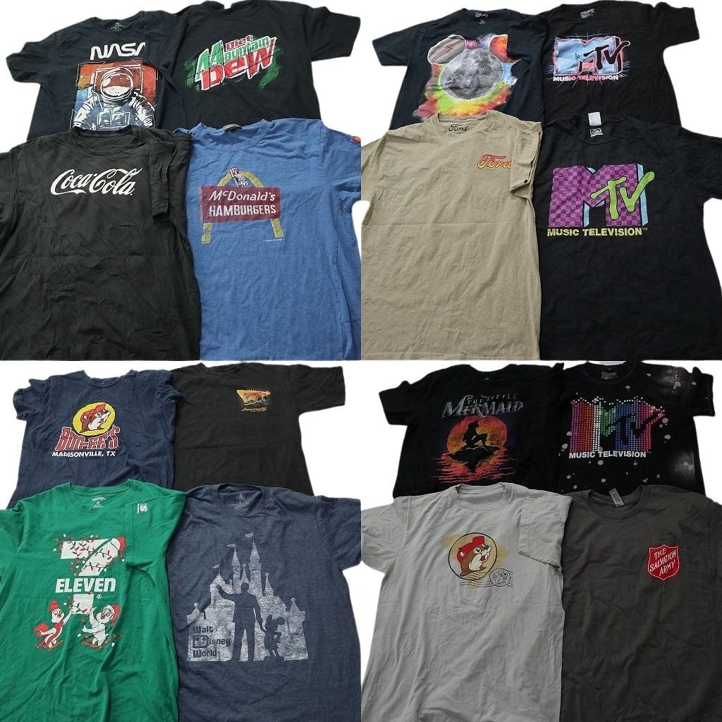 古着卸 まとめ売り 企業 Tシャツ 16枚セット ( メンズ M ) マウンテンデュー マクドナルド バッキーズ M-TV 中古 古着 NF2198