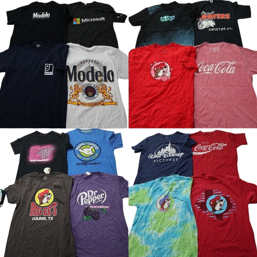 古着卸 まとめ売り 企業 Tシャツ 16枚セット ( メンズ S ) バッキーズ コカ・コーラ ドクターペッパー NASA 中古 古着 NF2200