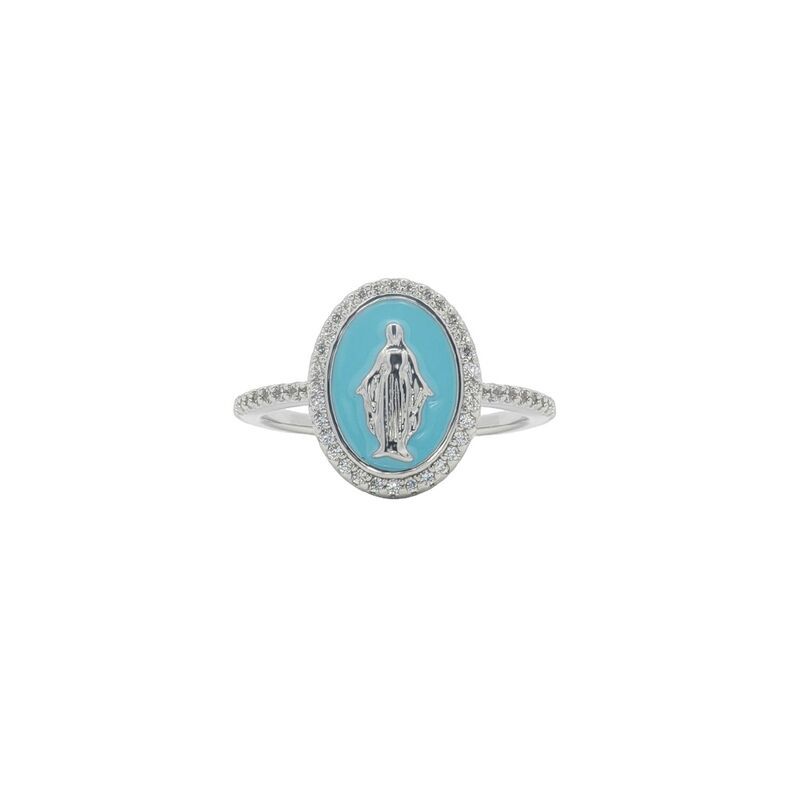 プリムローズ レディース アクセサリー リング PRIMROSE Fine Silver Plated Cubic Zirconia Religious Ring Silver Tone シルバー