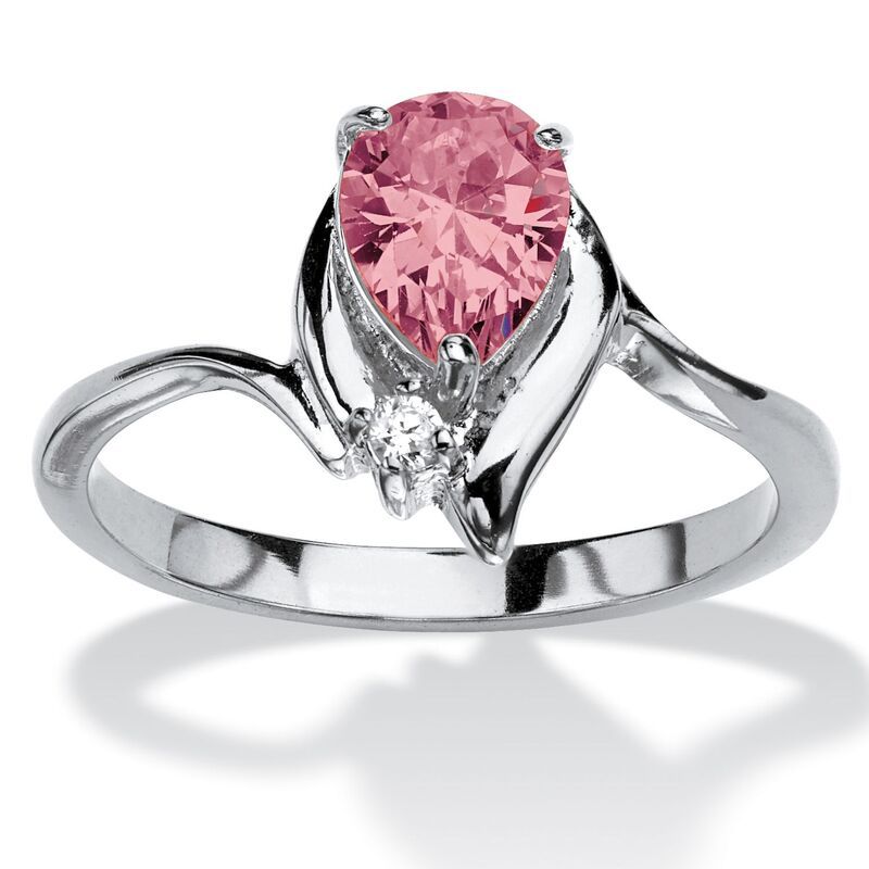 パームビーチジュエリー レディース アクセサリー リング PalmBeach Jewelry Simulated Birthstone and Crystal Silvertone Ring Octo