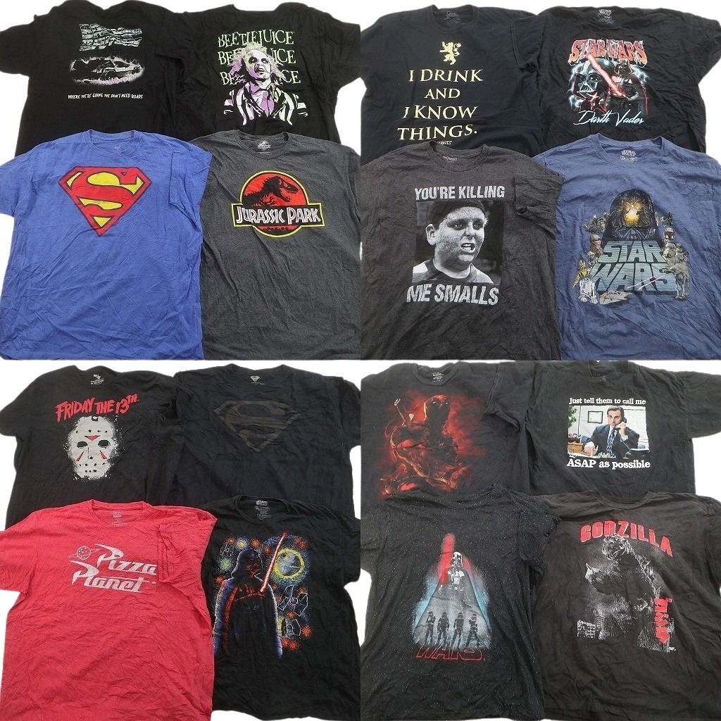 古着卸 まとめ売り 映画・ドラマ Tシャツ 16枚セット ( メンズ 2XL ) ゴジラ ホラー 13日の金曜日 バックトゥザフューチャー 中古 NF2289 13,578円