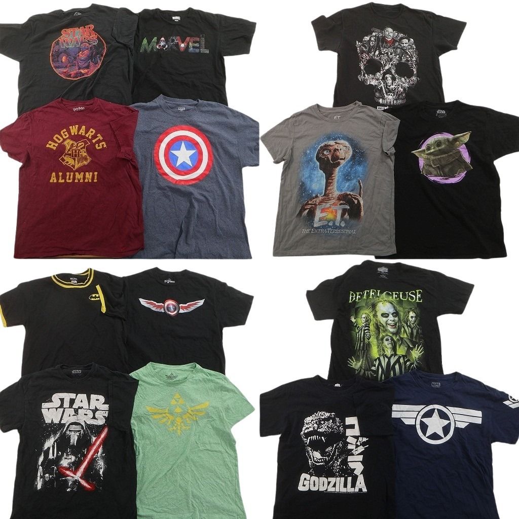 古着卸 まとめ売り 映画・ドラマ Tシャツ 14枚セット ( メンズ L