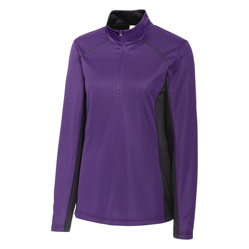 クリーク レディース アウター ジャケット・ブルゾン カラーブロック Clique Ice Pique Colorblock Womens HalfZip Tech Pullover Topurple