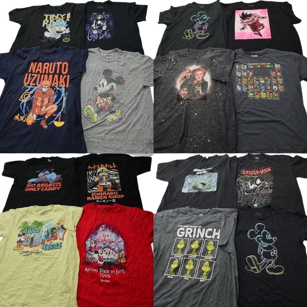 古着卸 まとめ売り キャラクター Tシャツ 16枚セット ( メンズ XL