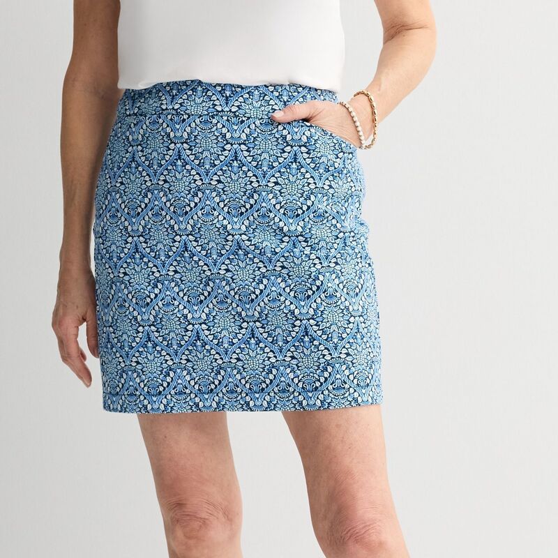 クロフト＆バロー レディース ボトムスカート Womens Croft Barrow Effortless PullOn Skort Navy Blue Fresh Tile ネイビー