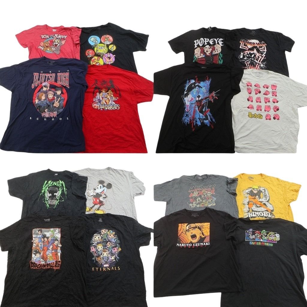 古着卸 まとめ売り キャラクター Tシャツ 16枚セット ( メンズ 3XL