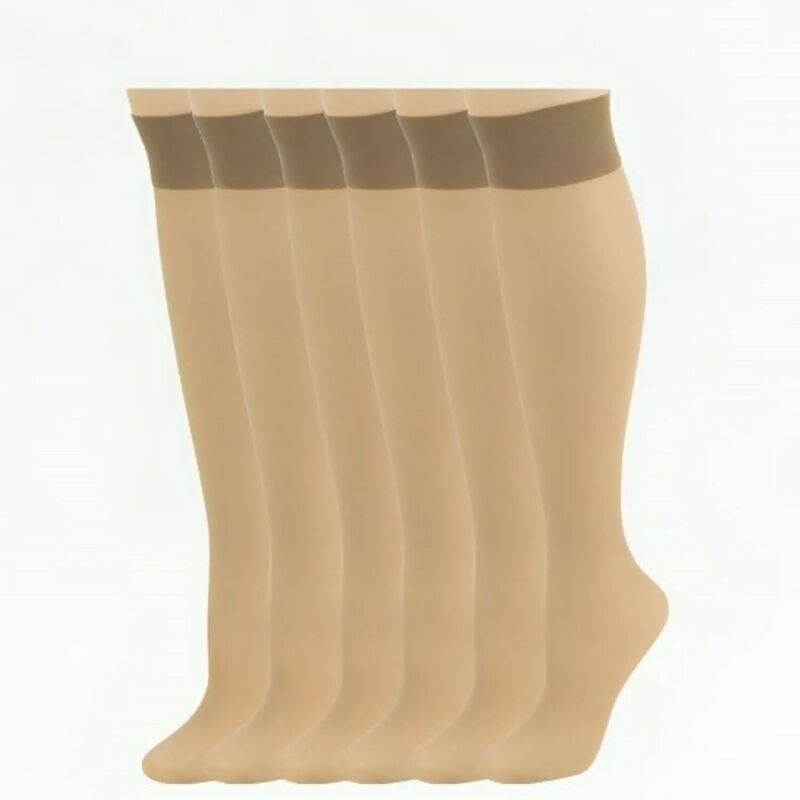ウェアシエラ レディース アンダーウェア 靴下 コットン WEAR SIERRA Womens Cotton Sole Knee Highs Regular Queen Sizes 6 Pair Pa