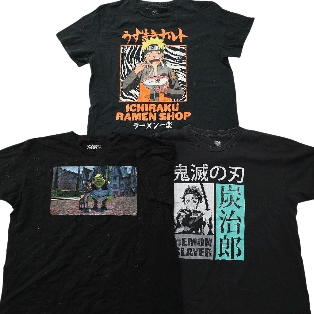 古着卸 キャラクター Tシャツ 15枚セット ( メンズ XL ) ナルト 鬼滅の刃 ドラゴンボール セサミストリート タートルズ 中古 古着 NF2467 古着卸 キャラクター Tシャツ 15枚セット ( メンズ XL ) ナルト 鬼滅の刃 ドラゴンボール セサミストリート タートルズ 中古 古着 NF2467
