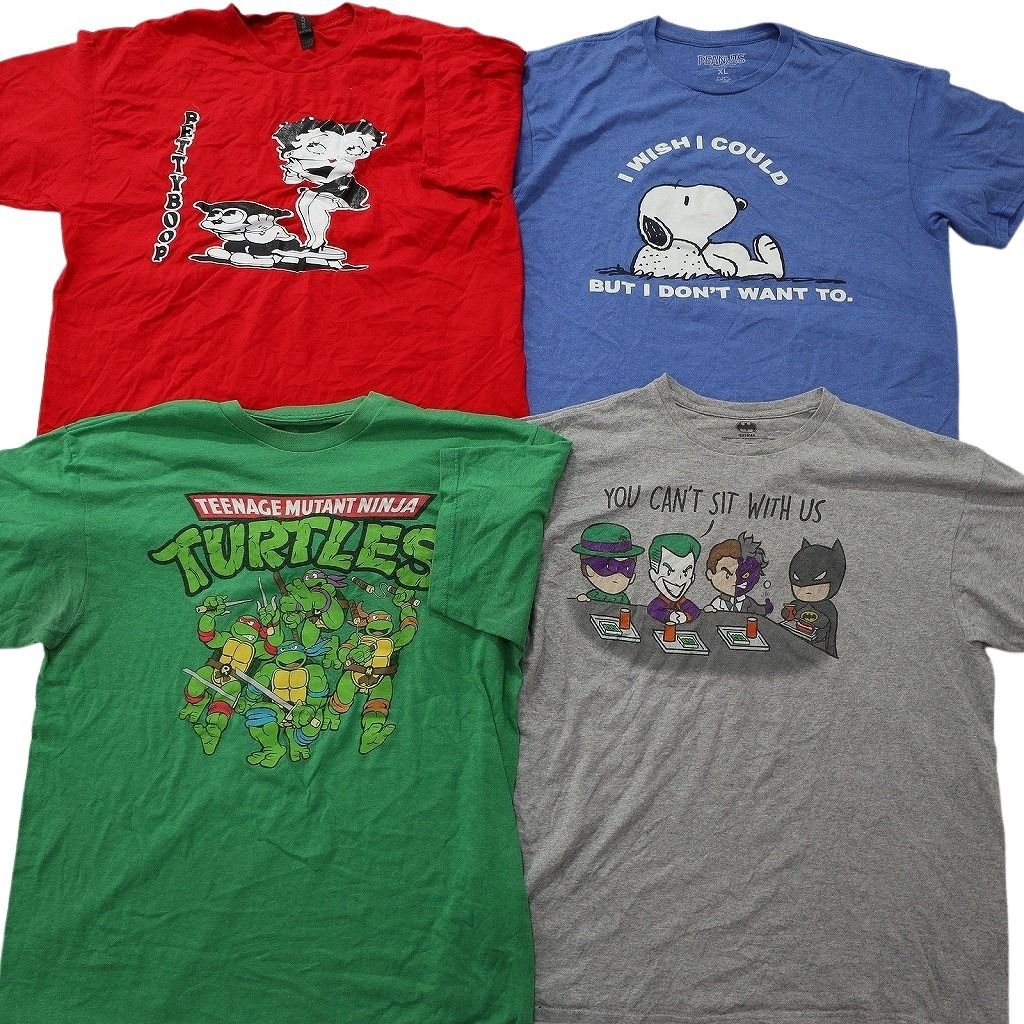 古着卸 キャラクター Tシャツ 15枚セット ( メンズ XL ) ナルト 鬼滅の刃 ドラゴンボール セサミストリート タートルズ 中古 古着 NF2467 古着卸 キャラクター Tシャツ 15枚セット ( メンズ XL ) ナルト 鬼滅の刃 ドラゴンボール セサミストリート タートルズ 中古 古着 NF2467