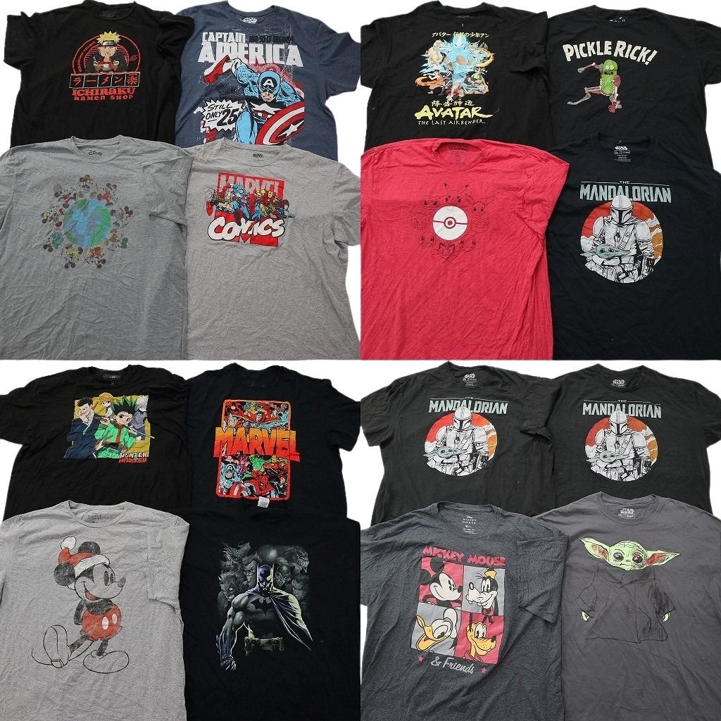 古着卸 まとめ売り キャラクター Tシャツ 16枚セット ( メンズ 2XL