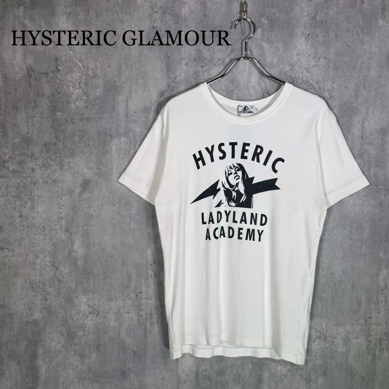 『HYSTERIC GLAMOUR』ヒステリックグラマー(M) HYSTERIC LADYLAND ACADEMY プリント Tシャツ