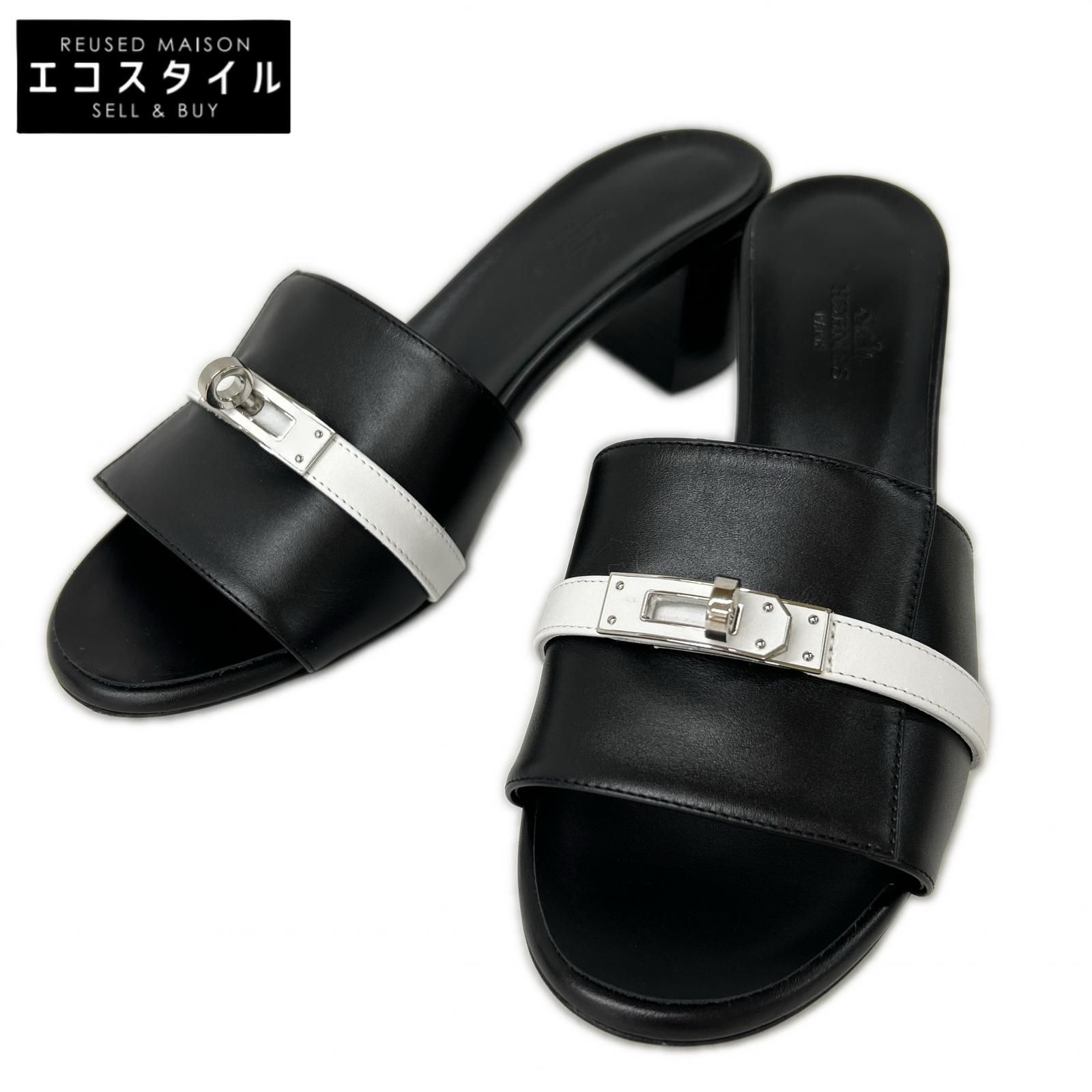 HERMES　エルメス　【美品】4251022Z GIGI 50 ジジ50 ケリーバックル レザー サンダル　38 52,734円