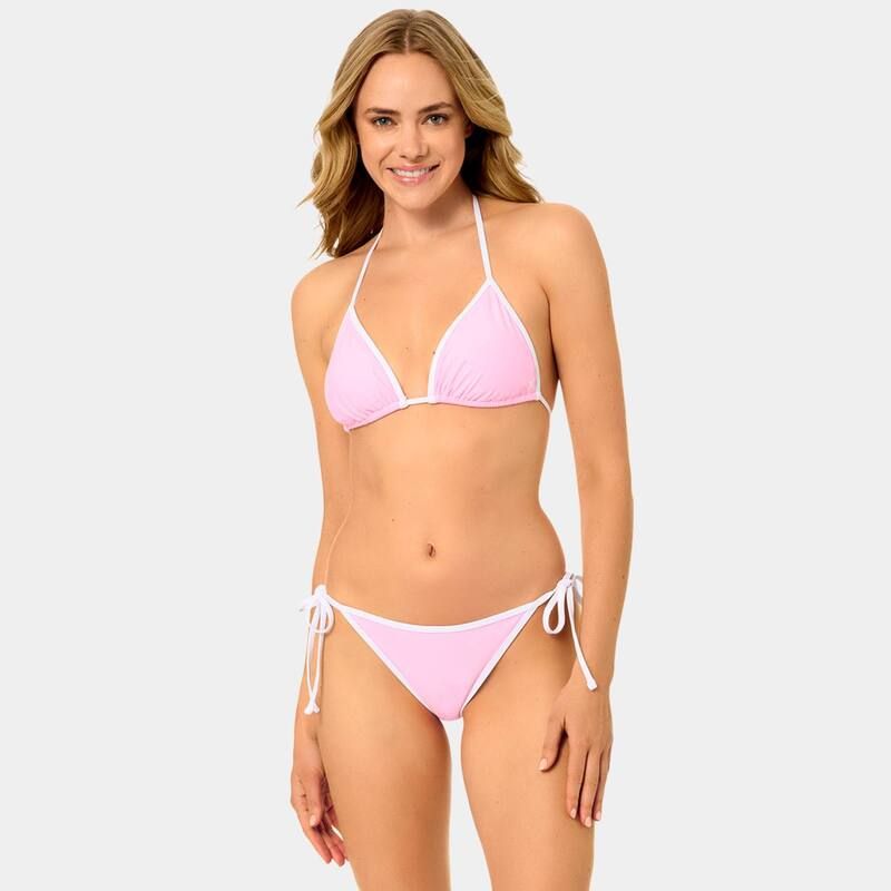 ハーレー レディース 水着 トップのみ コントラスト Juniors Hurley Solid Triangle Swim Top with Contrast Binding Cotton Candy
