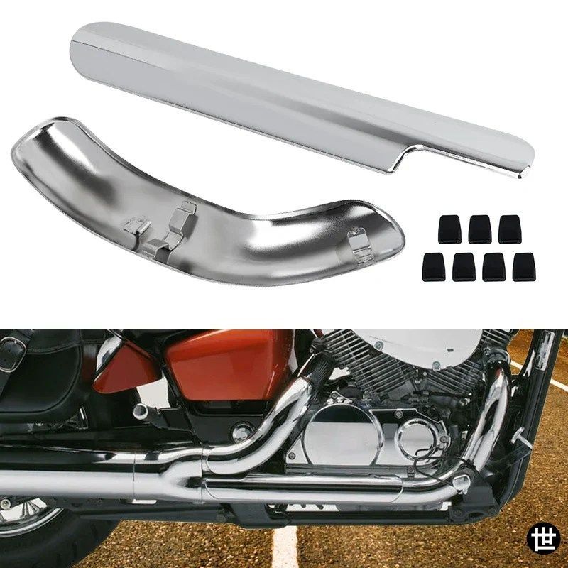 ホンダ シャドウ VT750 VT400 1997-2003 用 オートバイマフラーパイプ遮熱カバーガード
