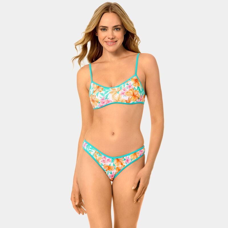 ハーレー レディース 水着 トップのみ コントラスト Juniors Hurley Rib Contrast Binding Swim Top Tropic Punch