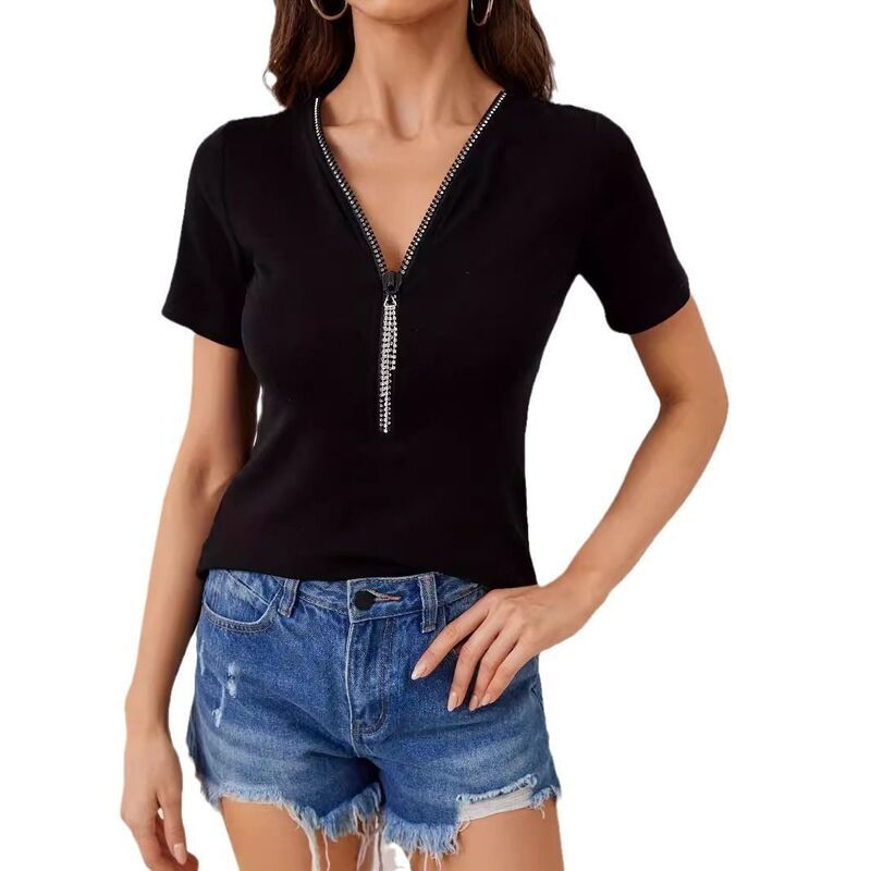 イエスファッション レディース トップス Tシャツ Vネック Yesfashion 