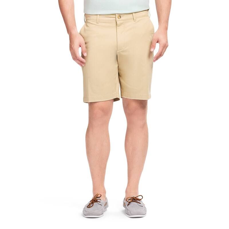 アイゾッド レディース ボトムス ハーフパンツ・ショーツ ショートパンツ Mens IZOD Saltwater Flat Front 95inch Twill Shorts Pale Khaki カ