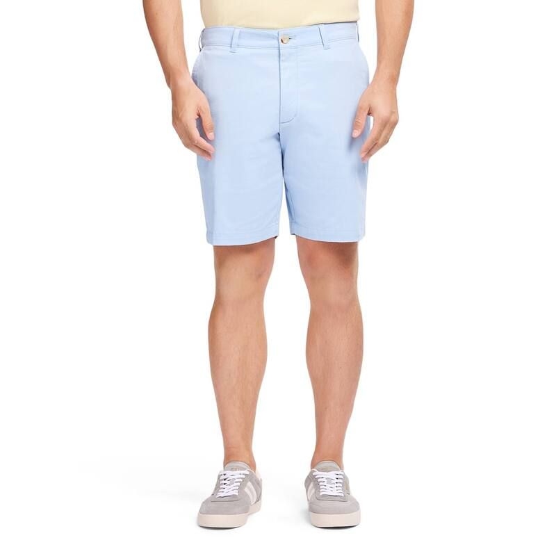 アイゾッド レディース ボトムス ハーフパンツ・ショーツ ショートパンツ Mens IZOD Saltwater Flat Front 95inch Twill Shorts Chambray Blu