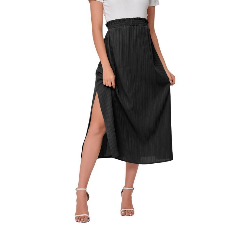 セオリア レディース ボトムスカート ハイウエスト プリーツ ミディ マタニティ Seoria Womens Maternity Pleated Skirt Casual High Waist Spl