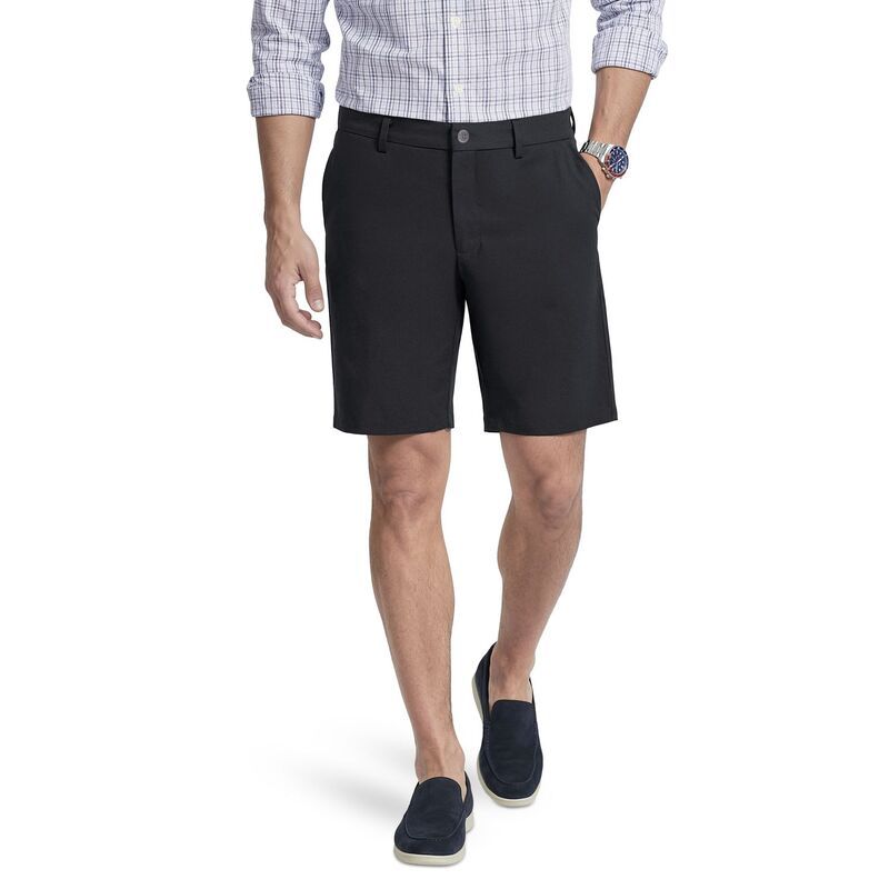 アイゾッド レディース ボトムス ハーフパンツ・ショーツ ショートパンツ Men s IZOD 95inch Traveler Shorts Black Solid ブラック