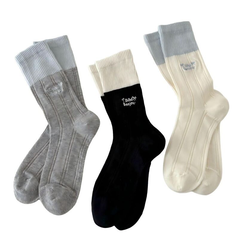アンナカシ レディース アンダーウェア 靴下 リブ ニット AnnaKaci Womens 3Pair Crew Sock Set Ribbed Knit Soft Stretch Comfortab