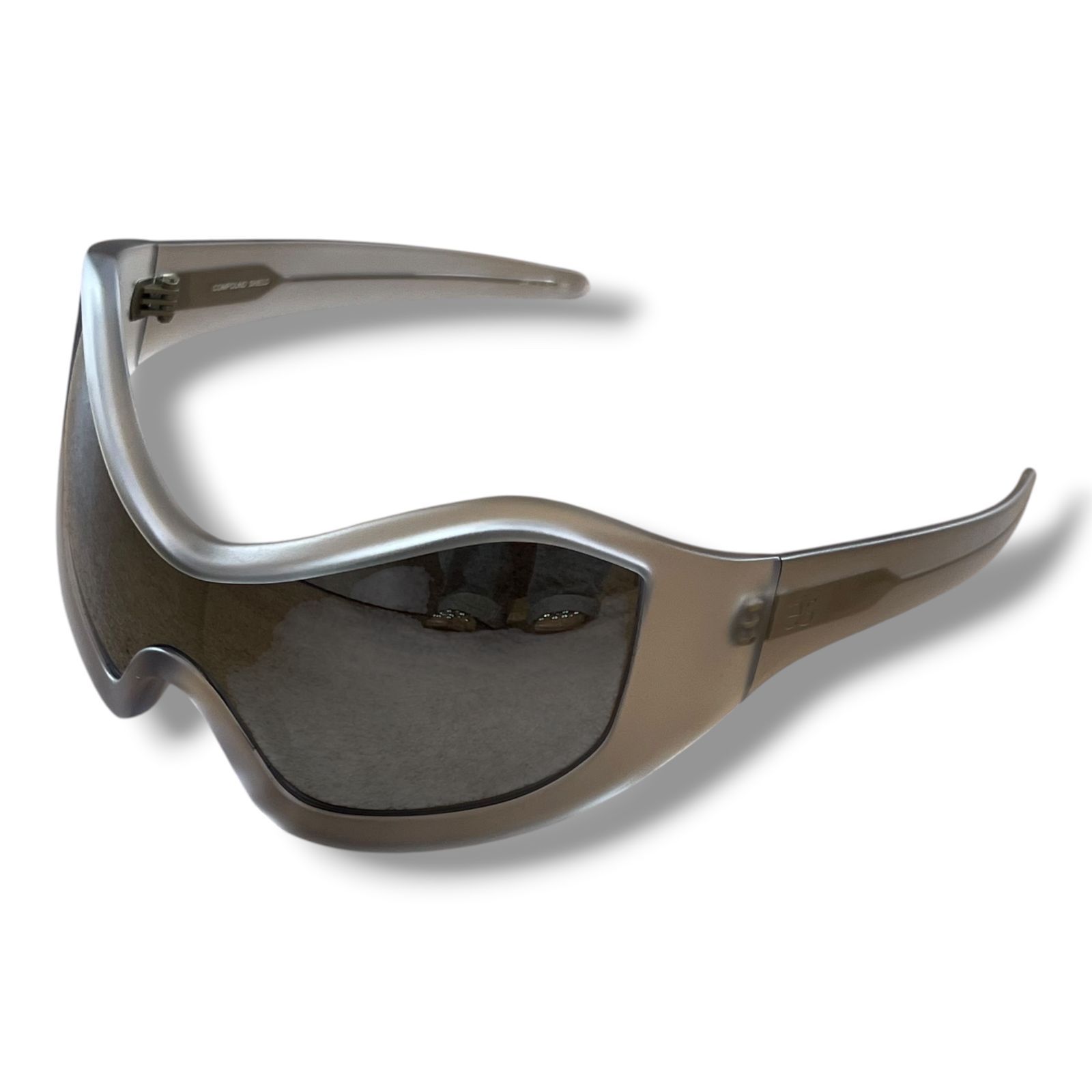 未使用品 entire studios Compound Shield Sunglasses コンパウンドシールドサングラス アイウェア エンタイアスタジオ グレー 144-120 1914A1