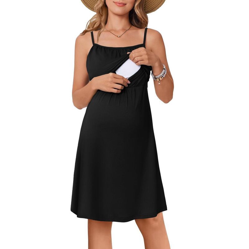 エコアー レディース アンダーウェア ナイトウェア ノースリーブ マタニティ Ekouaer Womensleeveless Nursing Dressummer Breastfeeding Dres
