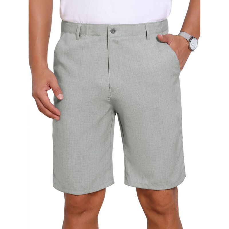 インスパイア シック レディース ボトムス ハーフパンツ・ショーツ ショートパンツ リネン INSPIRE CHIC Mens Linen Texture Short Pants Above Knee