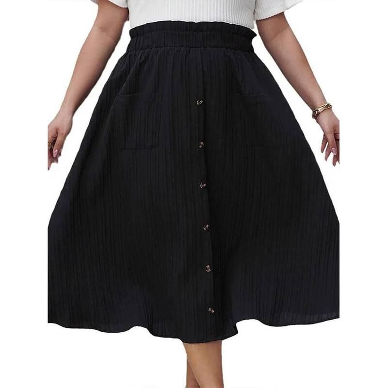 クリアフラワー レディース ボトムスカート A ライン ハイウエスト コットン リネン ClearFlower Skirts for Women High Waist a Line Skirt Cas 7,796円
