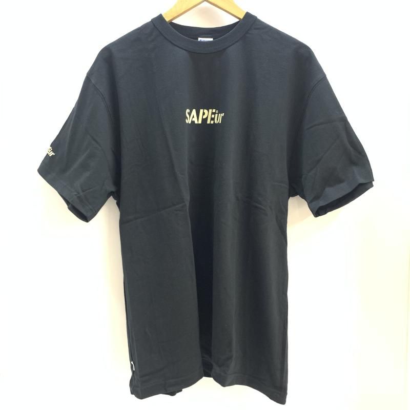 【中古】SAPEur LEONARDO DA VINCI HEAD Tシャツ L ブラック サプール[92]