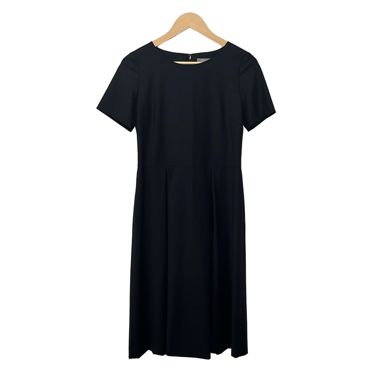 theory luxe(セオリーリュクス) ワンピース サイズ38 M レディース美品 - ダークネイビー クルーネック/半袖/ひざ丈