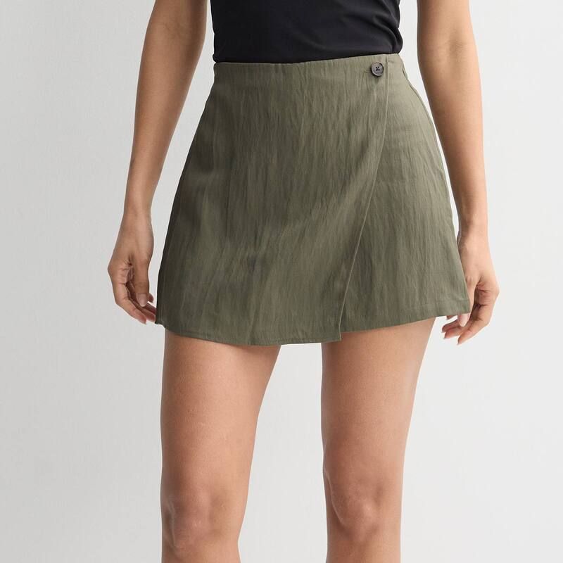 ナインウェスト レディース ボトムスカート Womens Nine West Wrap Skort Lander Green グリーン