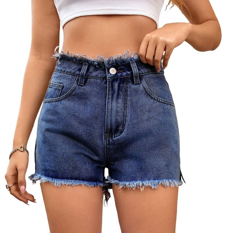 セオリア レディース ボトムス ハーフパンツ・ショーツ ショートパンツ デニム Seoria Womens Denim Shorts Mid Rise Summer Hot Pants with Fr