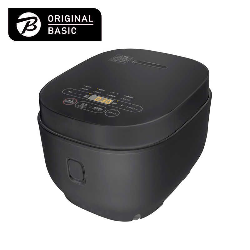 【新品未使用】【未開梱】ORIGINALBASIC 温度調節機能付き 炊飯器 5.5合［マイコン式 /低温調理］ BKS-55 ブラック