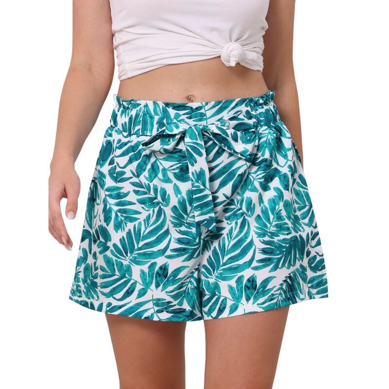 インスパイア シック レディース ボトムス ハーフパンツ・ショーツ ワイドレッグ ハイウエスト ショートパンツ INSPIRE CHIC Beach Shorts for Women Summer C