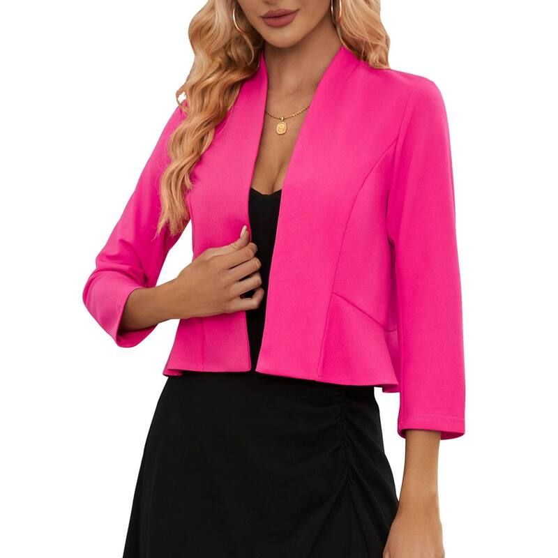 セオリア レディース アウター ジャケット・ブルゾン カーディガン コート ブレザー Seoria Women s Elegant Open Front Blazer Jacket Casualong
