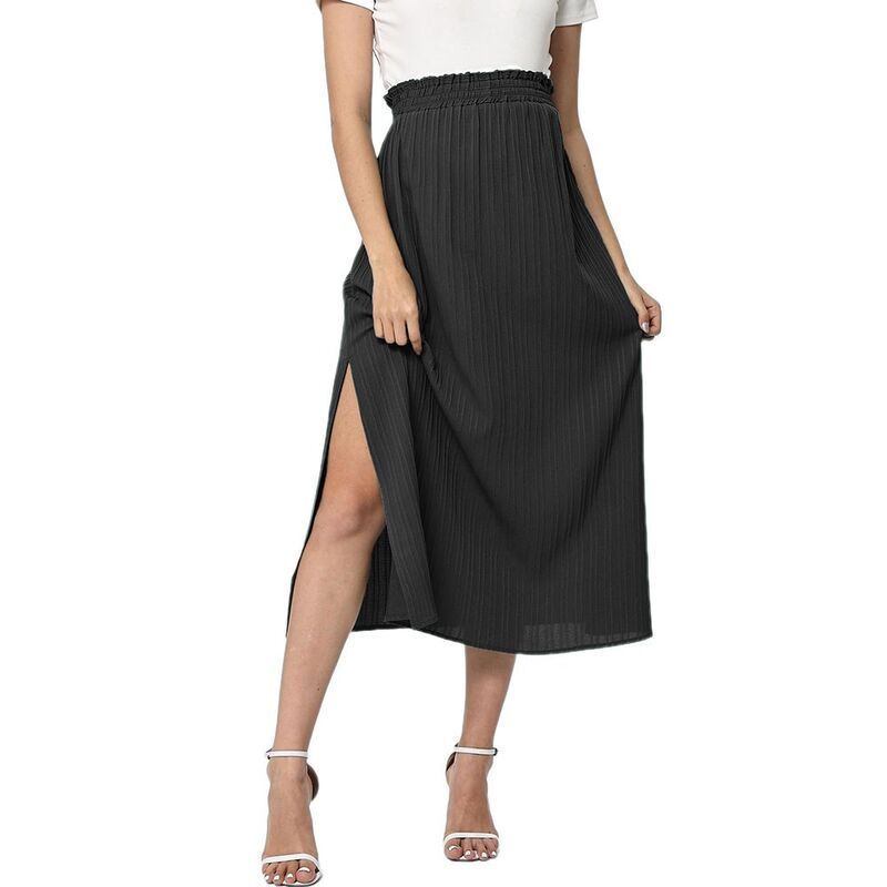 コジョイン レディース ボトムスカート A ライン ハイウエスト フラワー柄 プリーツ プリント マキシ フラワー Kojooin Womens High Waist Dress Floral Pri