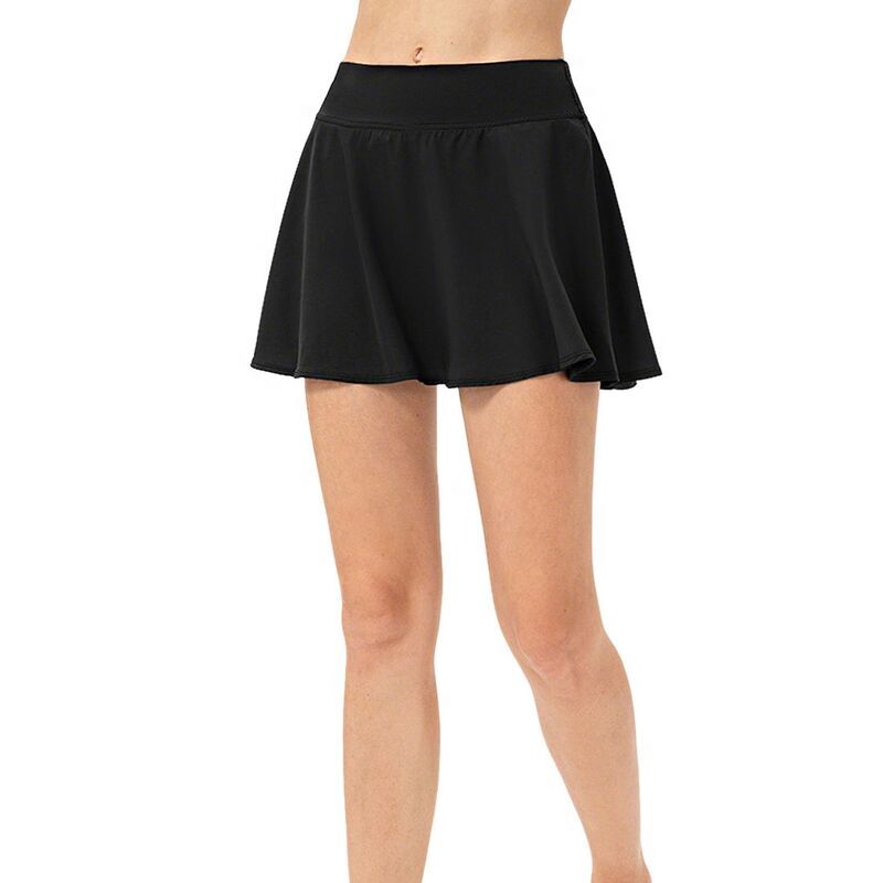 クリアフラワー レディース ボトムスカート ミニ ClearFlower Womens Activewear Flared Mini Skirt High Waistband Short Liner