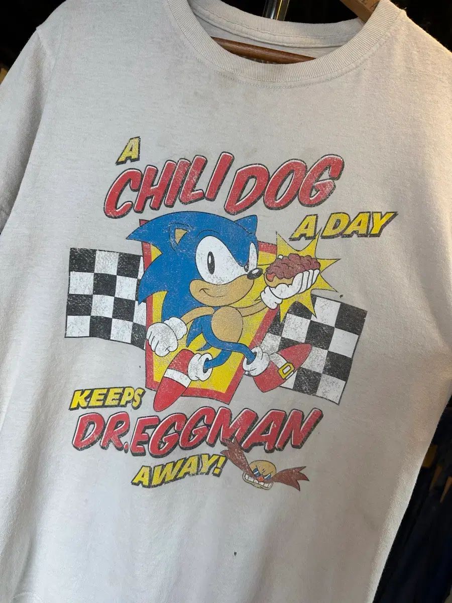 90 ソニック・ザ・ヘッジホッグ プリンティング Tシャツ エックク
