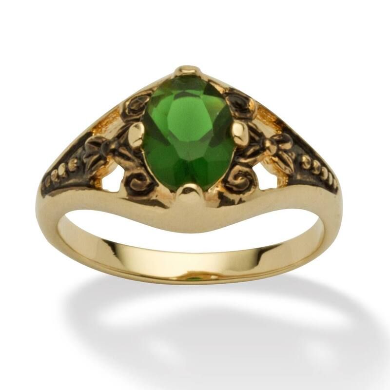パームビーチジュエリー レディース アクセサリー リング PalmBeach Jewelry Simulated Birthstone GoldPlated Filigree Ring May Eme