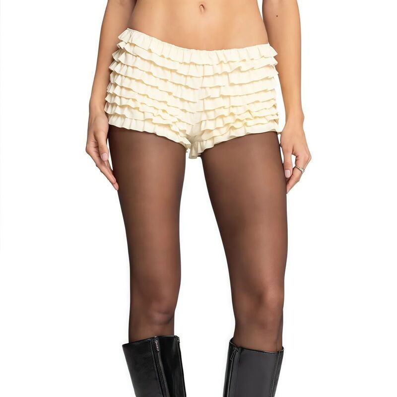 エリートスピリット レディース ボトムス ハーフパンツ・ショーツ フリル ミニ メッシュ ショートパンツ レース EliteSpirit Women Lace Ruffle Bloomers Loli