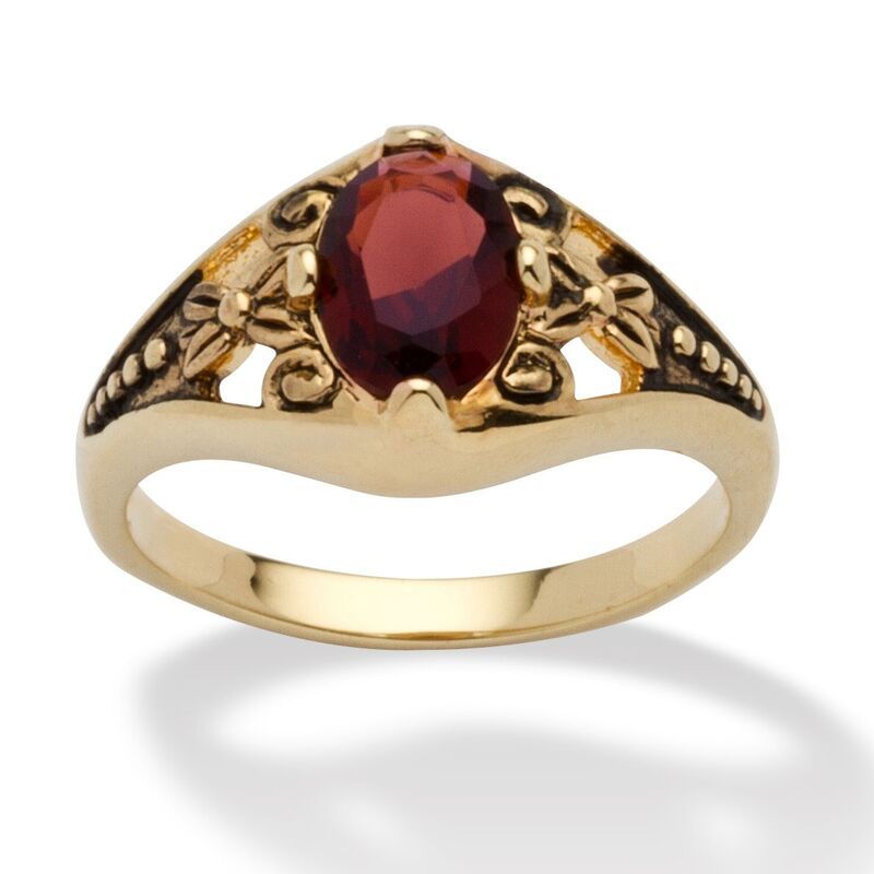 パームビーチジュエリー レディース アクセサリー リング PalmBeach Jewelry Simulated Birthstone GoldPlated Filigree Ring January 8,954円
